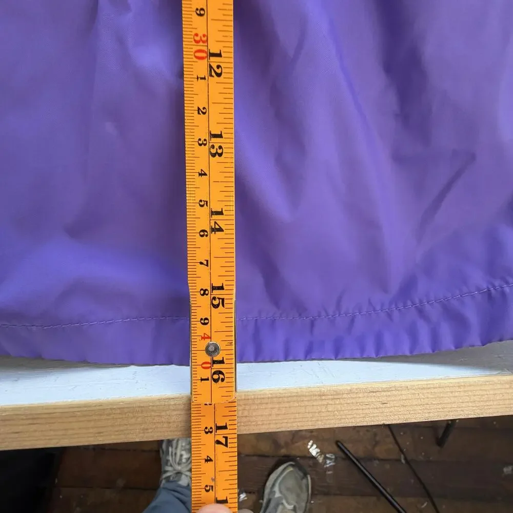 Columbia Raincoat Jacket Girls 4T Purple Hooded Lightweight Full Zip Nylon Shell